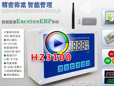 北京衡准HZ3100智能称重串口打印报警控制